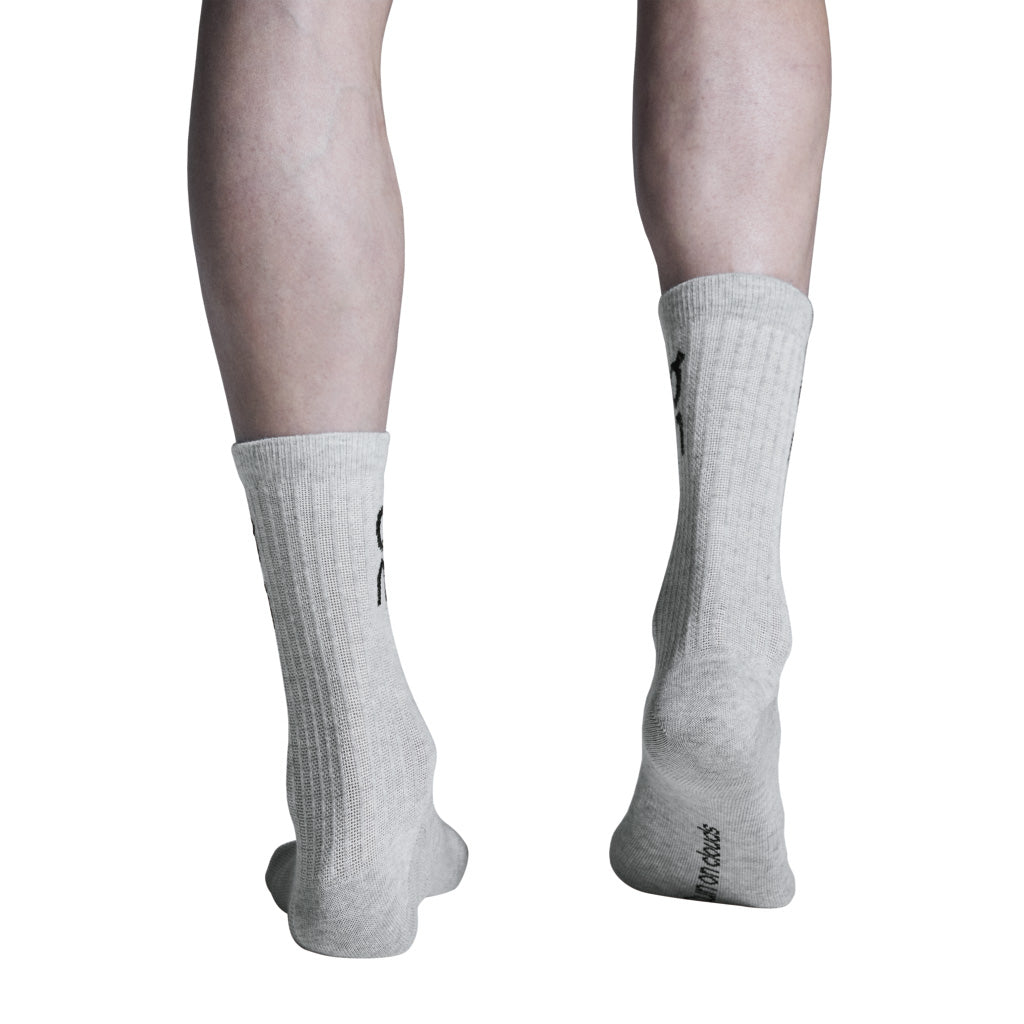 On Logo Sock High 3P - Heather Gray