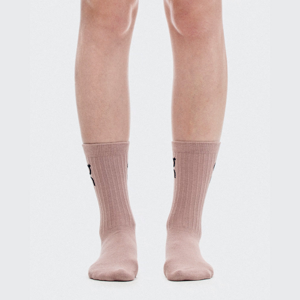 On Logo Sock High 3P - Sherbet / Rhodonite
