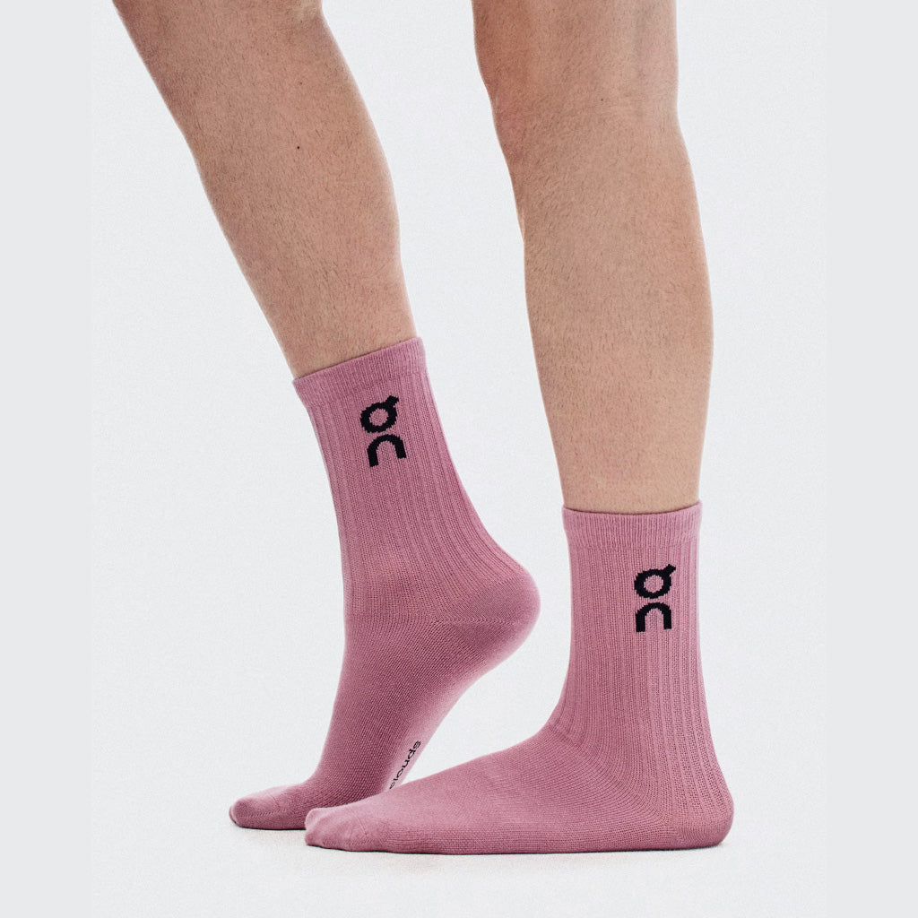 On Logo Sock High 3P - Sherbet / Rhodonite