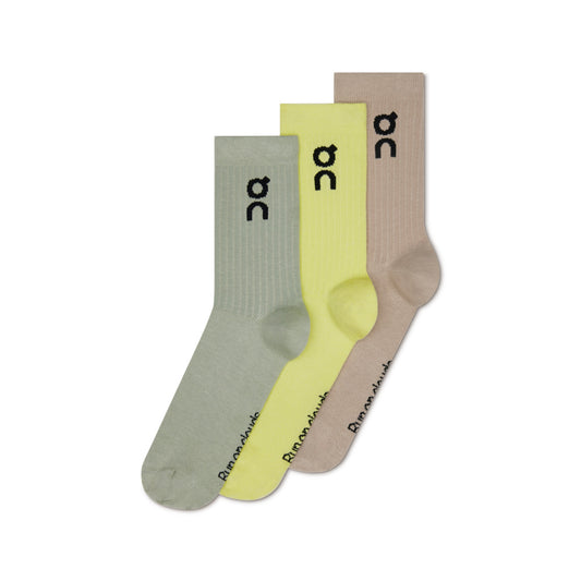 On Logo Sock High 3P - Lemonade / Tin