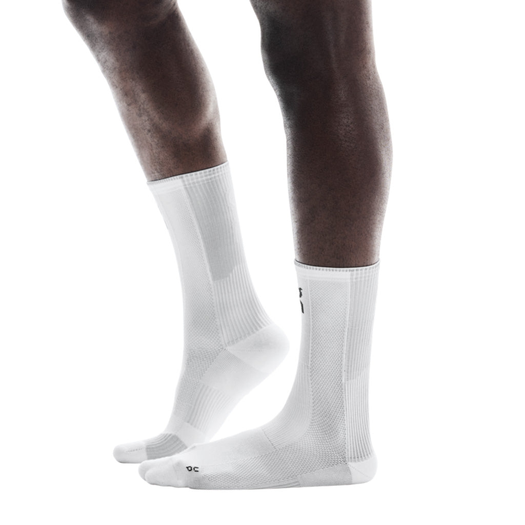 On Performance Run Sock High - White / Glacier