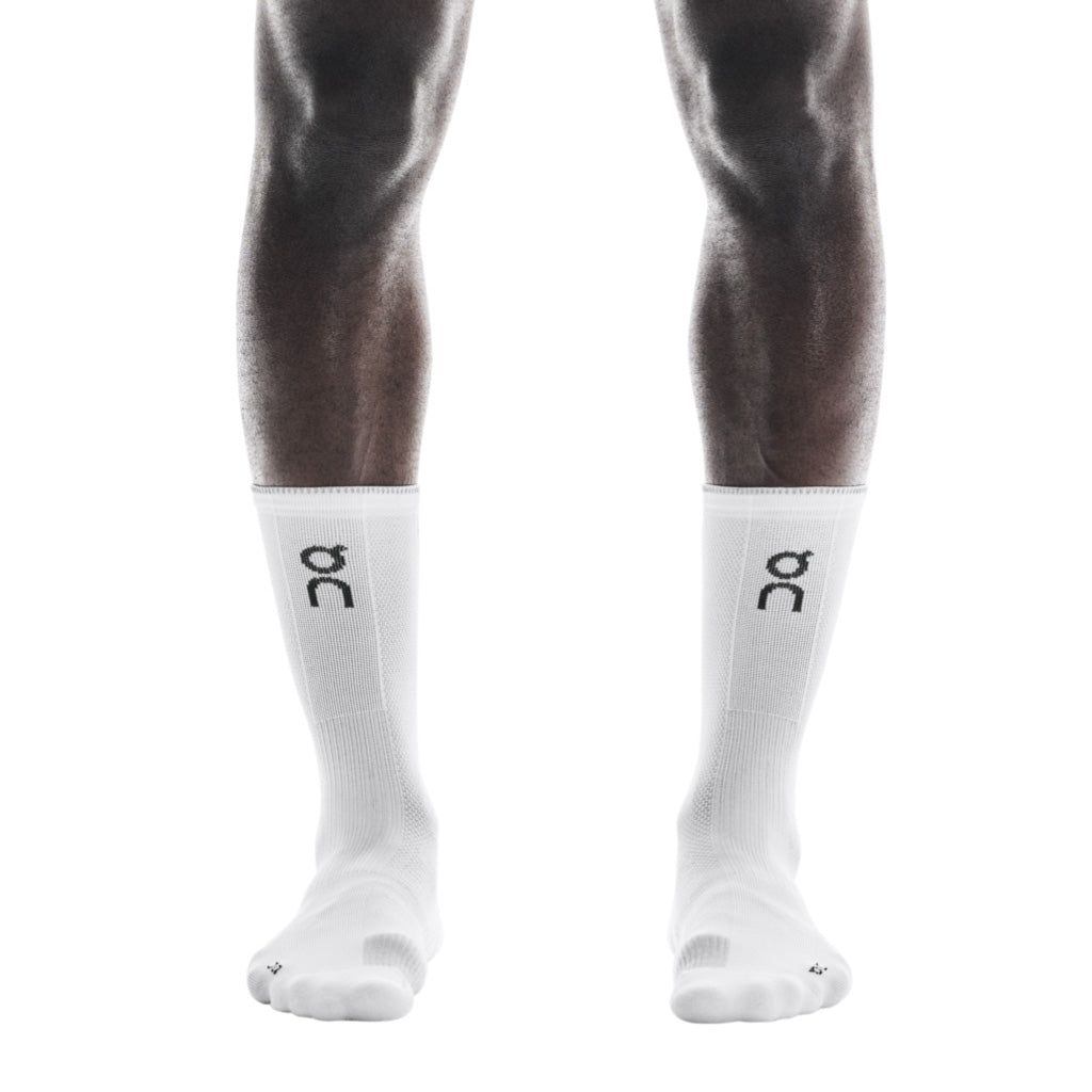 On Performance Run Sock High - White / Glacier