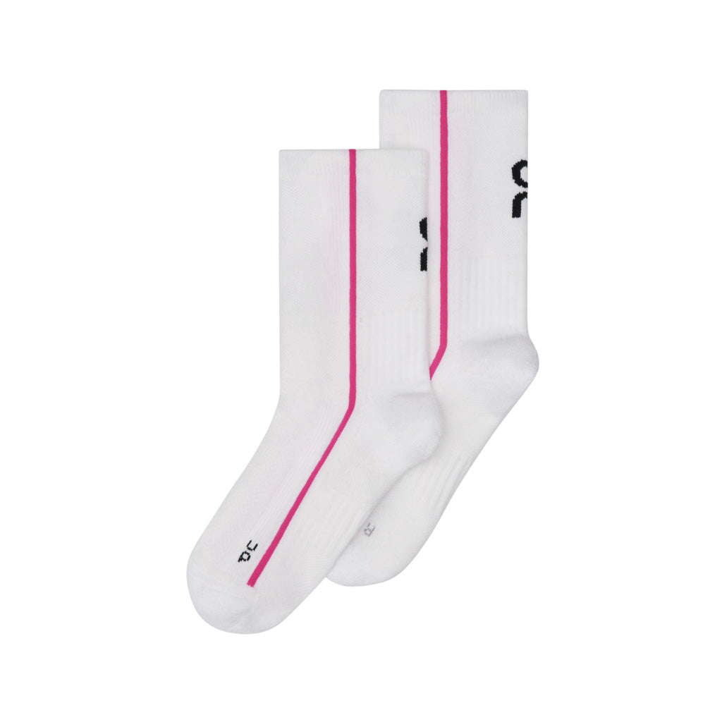 On Court Sock High - White / Pink