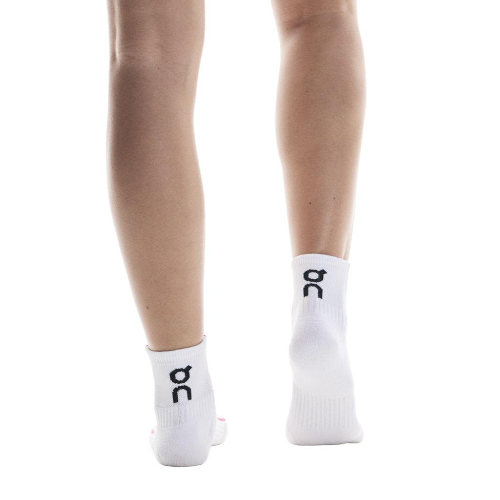 On Court Sock Mid - White / Pink