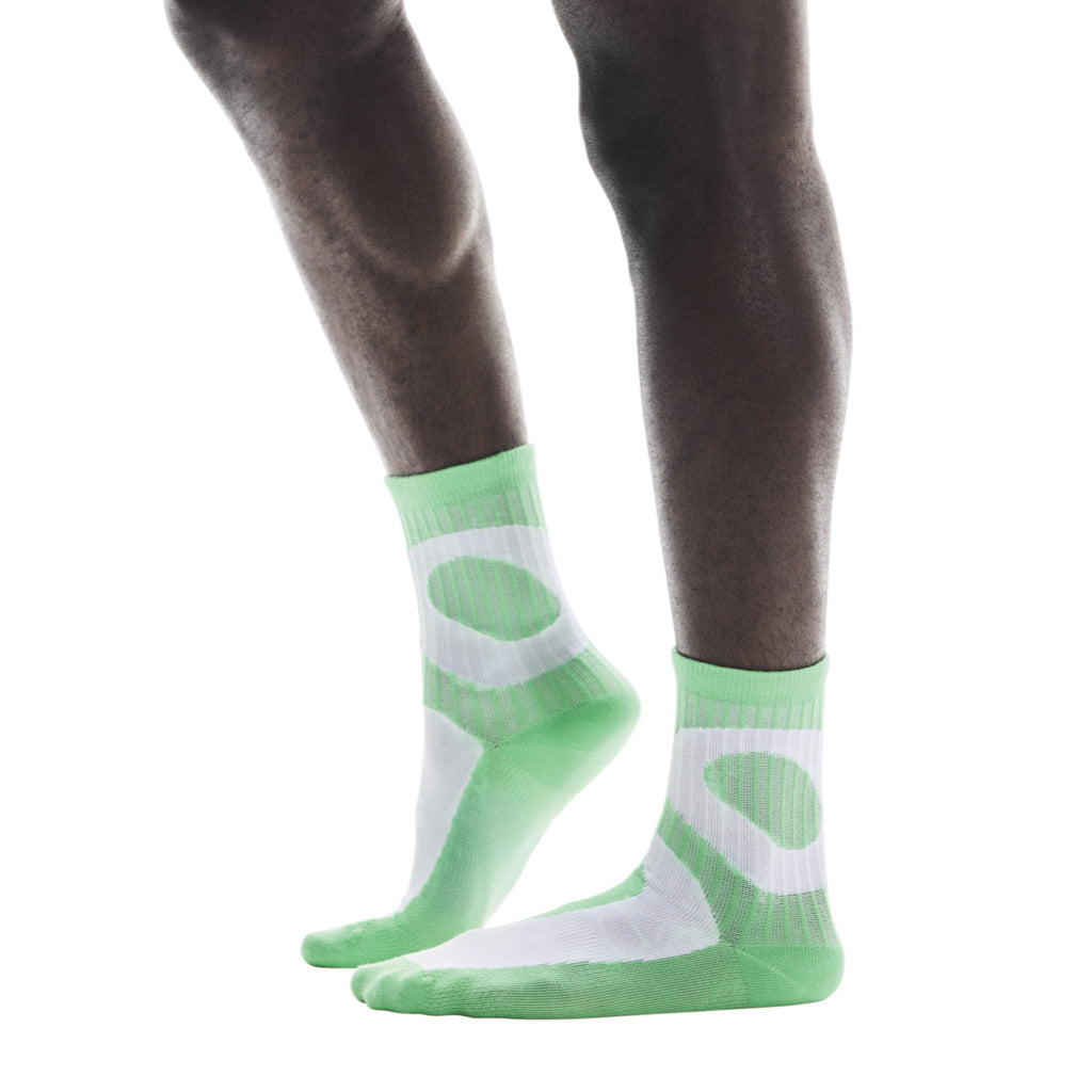 On Liquid Logo Sock High 2P - Tempest / Honeydew