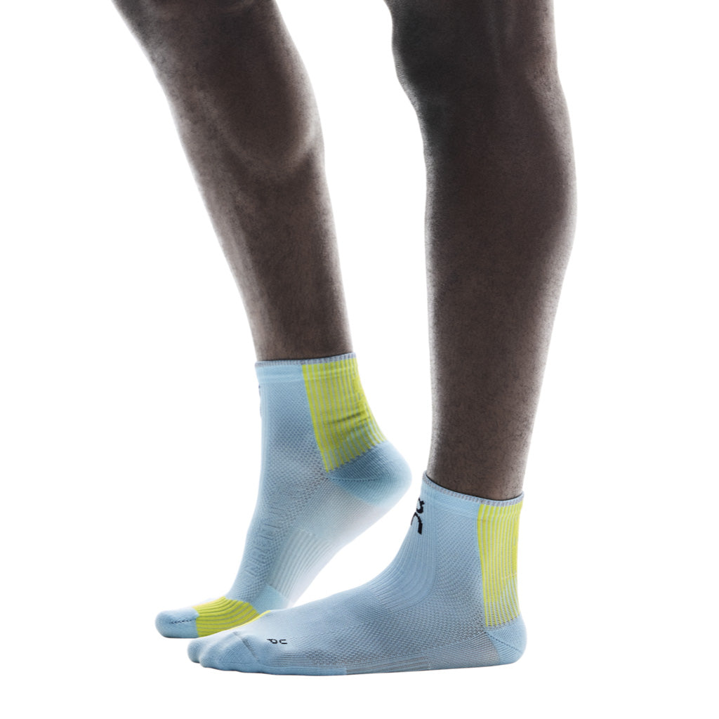 On Performance Run Sock Mid - Wash / Lime