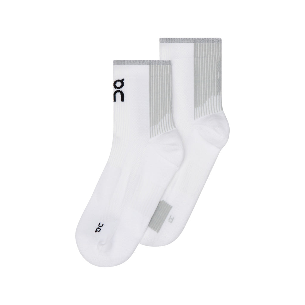 On Performance Run Sock Mid - White / Glacier