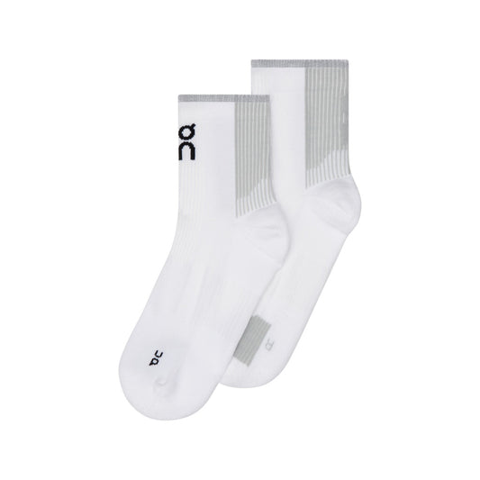 On Performance Run Sock Mid - White / Glacier