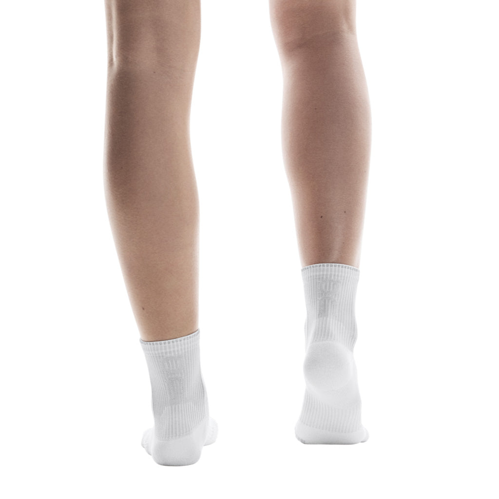 On Performance Run Sock Mid - White / Glacier