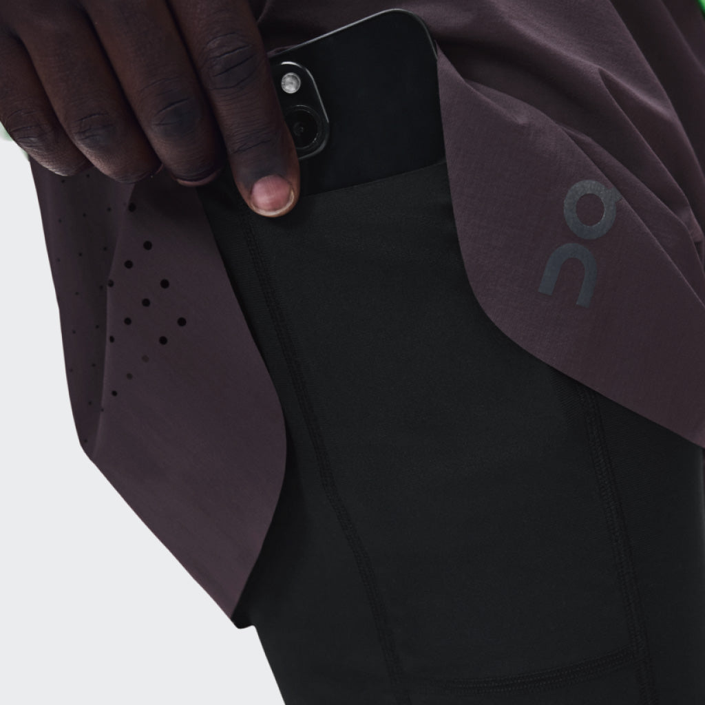 On Zero 2-in-1 Shorts - Urchin / Black (M)