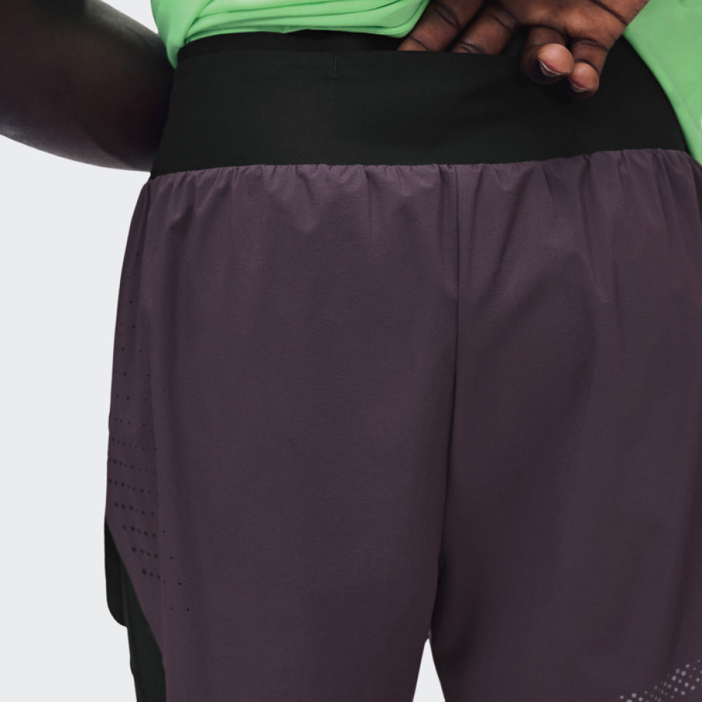 On Zero 2-in-1 Shorts - Urchin / Black (M)
