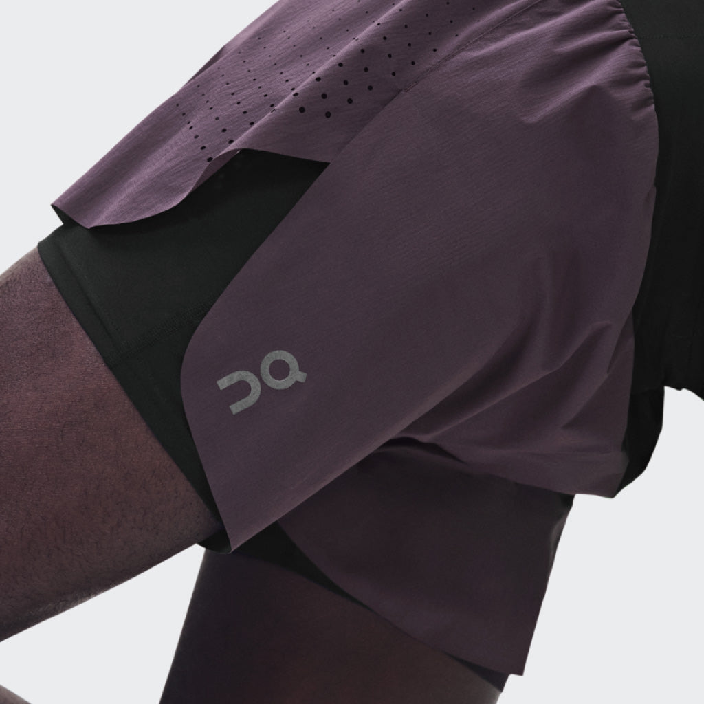 On Zero 2-in-1 Shorts - Urchin / Black (M)