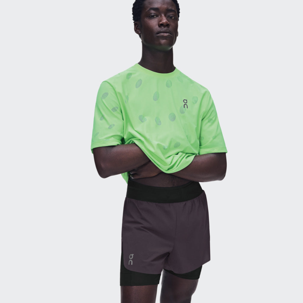 On Zero 2-in-1 Shorts - Urchin / Black (M)