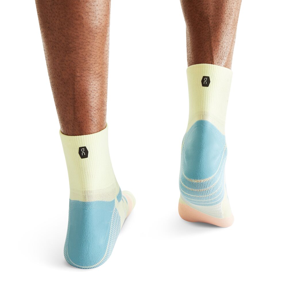 On Performance Mid Sock - Hay / Rose (M)