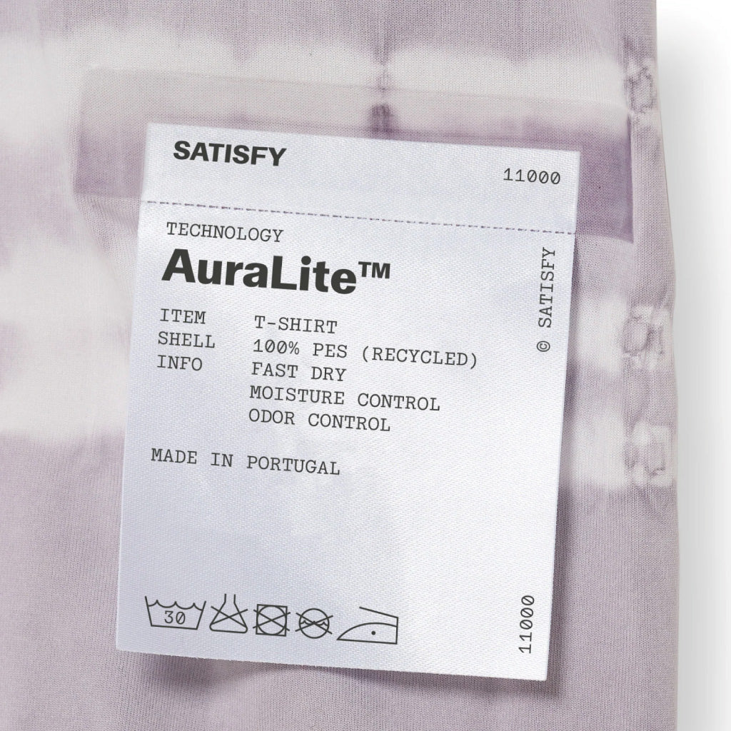 SATISFY AuraLite™ T‑Shirt - Tie-Dye Mineral Dusk