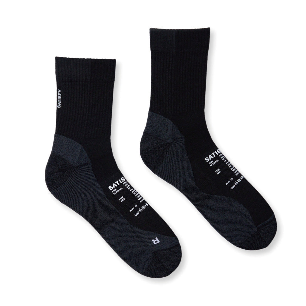 SATISFY Merino Tube Socks - Black