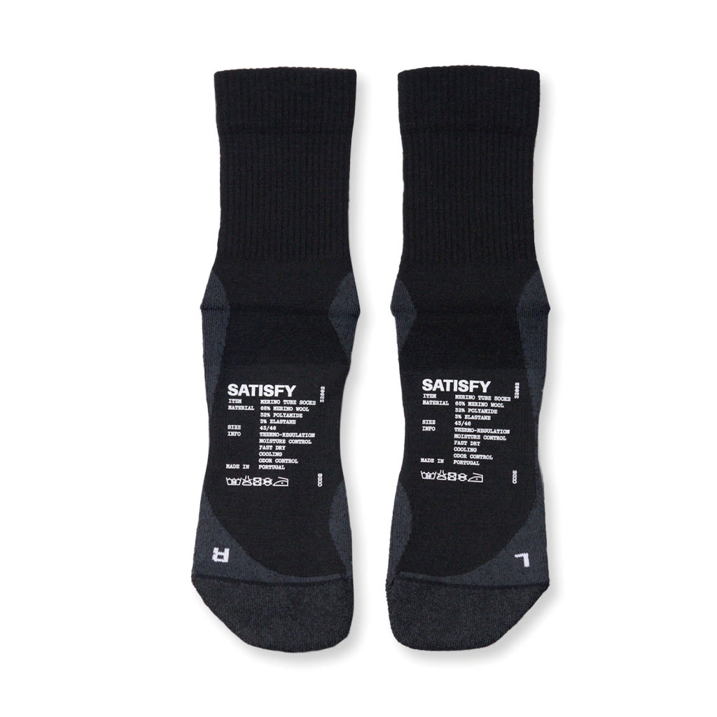 SATISFY Merino Tube Socks - Black