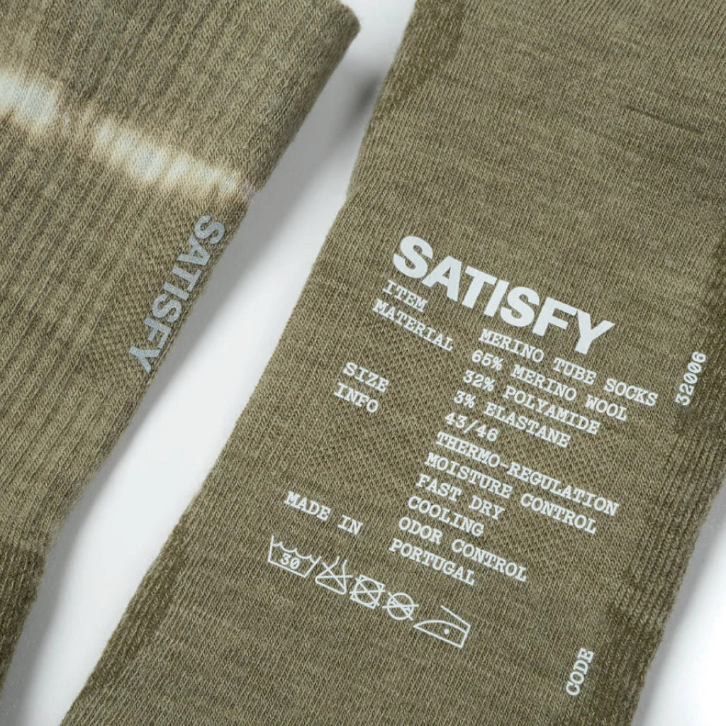 SATISFY Merino Tube Socks - Covert Green
