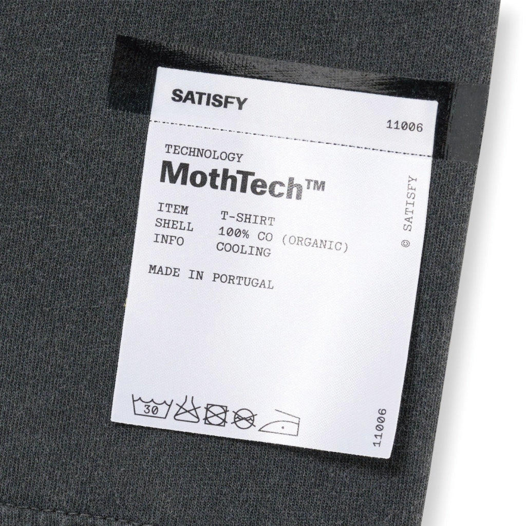 SATISFY MothTech™ T‑Shirt - Aged Black SAB