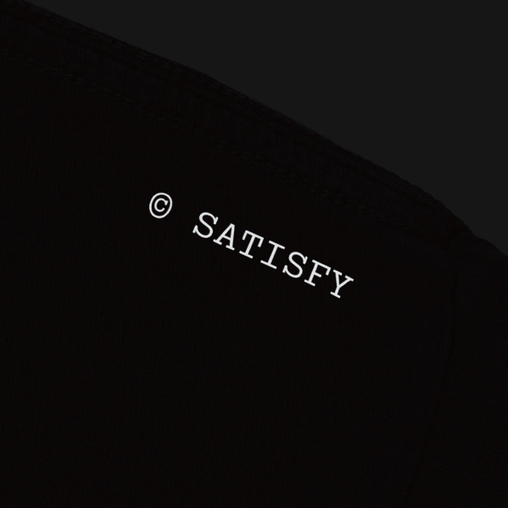 SATISFY MothTech™ T‑Shirt - Aged Black SAB