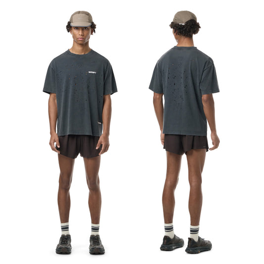 SATISFY MothTech™ T‑Shirt - Aged Black SAB