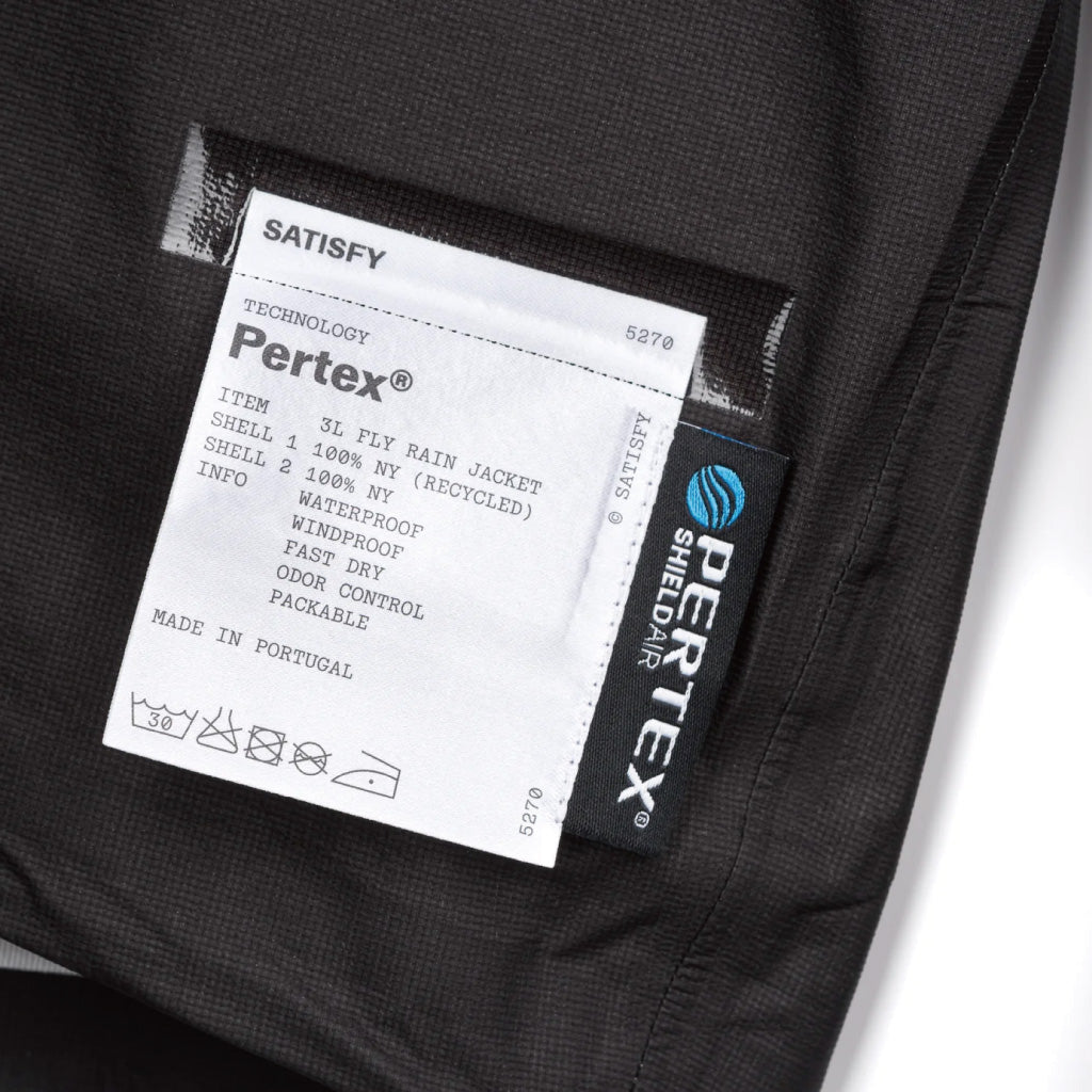 SATISFY Pertex® 3L Fly Rain Jacket - Black