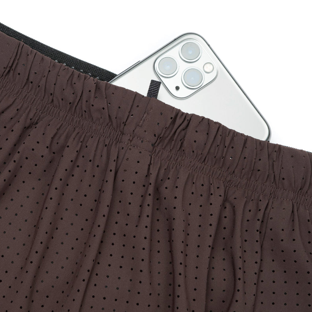 SATISFY Space‑O™ 2.5" Distance Shorts - Deep Mahogany